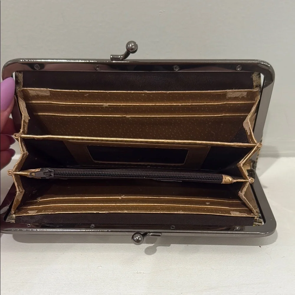Gold Clutch & Leopard Print Wallet Bundle - Picture 5 of 10